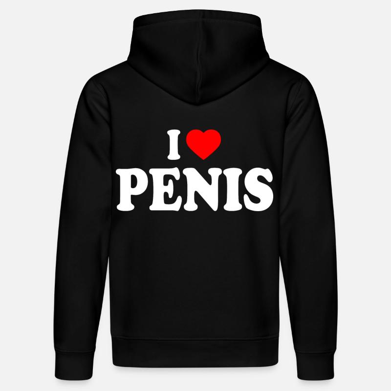 I love penis - Sweat à capuche bio DRUMMER Stanley/Stella Unisexe - noir