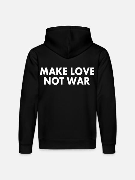Make love not war - Stanley/Stella Unisex Bio-Hoodie DRUMMER  - Schwarz