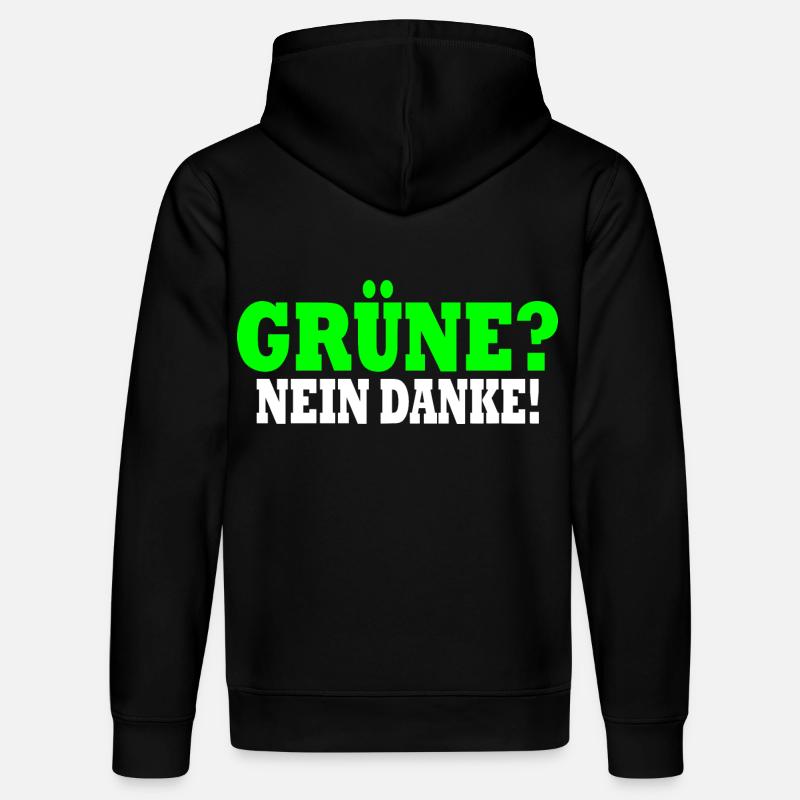 grüne nein danke - Stanley/Stella Unisex Bio-Hoodie DRUMMER - Schwarz