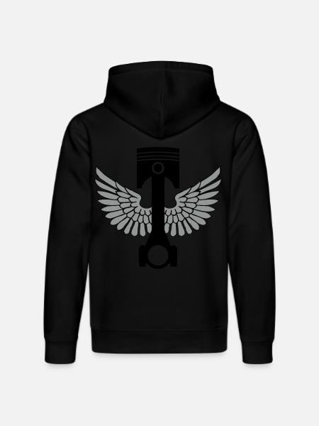 piston and rod 02 - Stanley/Stella DRUMMER Unisex Organic Hoodie - black