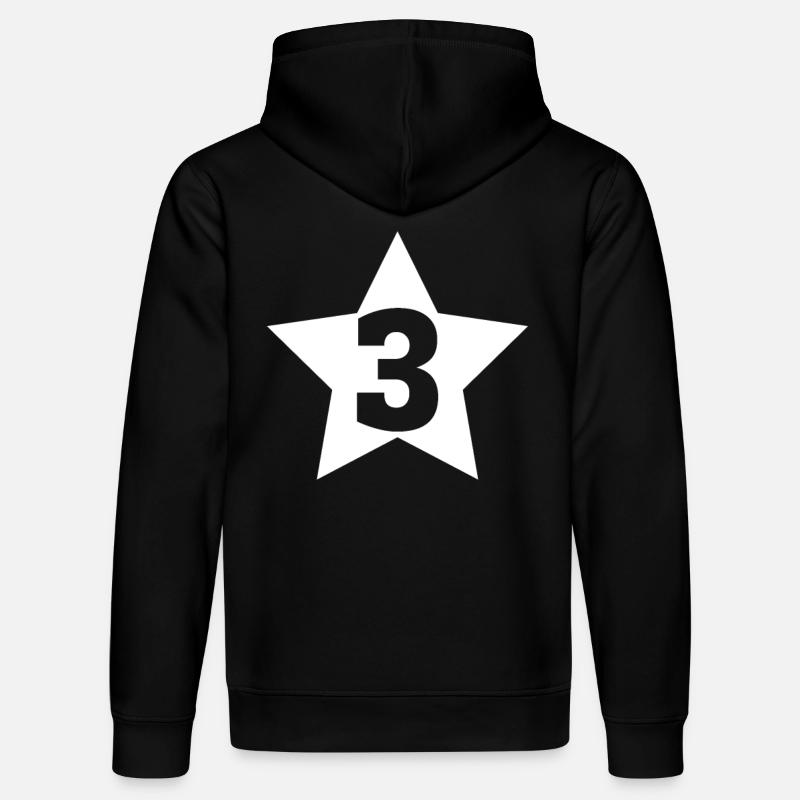 Étoile 3 - Sweat à capuche bio DRUMMER Stanley/Stella Unisexe - noir