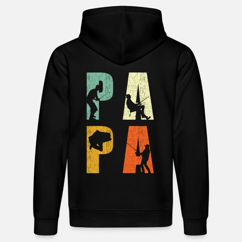 Pêcher papa pêche cadeau - Sweat à capuche bio DRUMMER Stanley/Stella Unisexe - noir