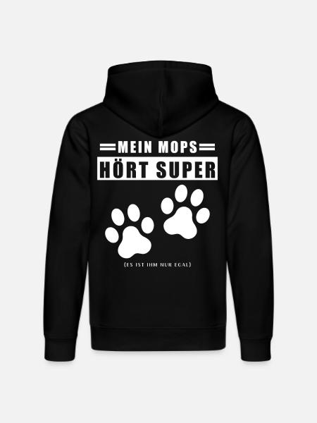 Mops Leben - Stanley/Stella Unisex Bio-Hoodie DRUMMER  - Schwarz