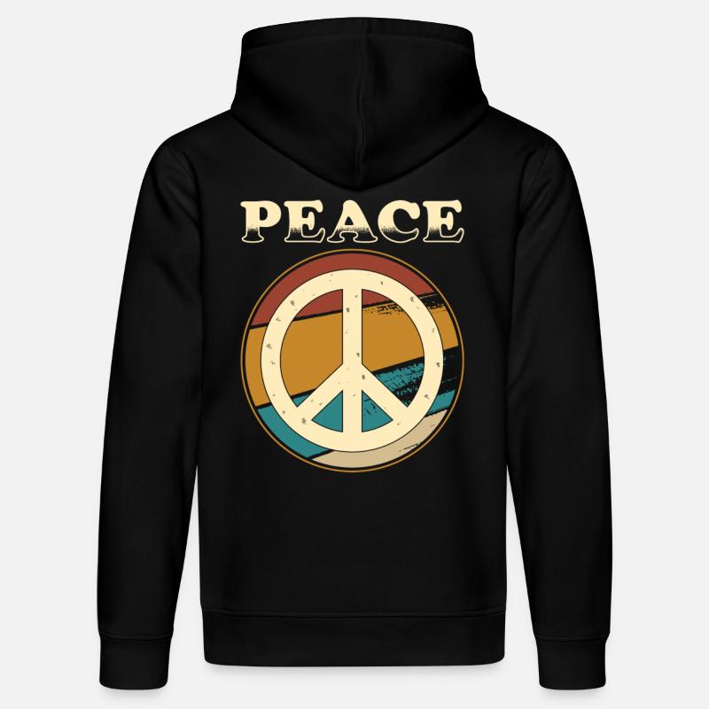 Peacezeichen - Stanley/Stella Unisex Bio-Hoodie DRUMMER  - Schwarz