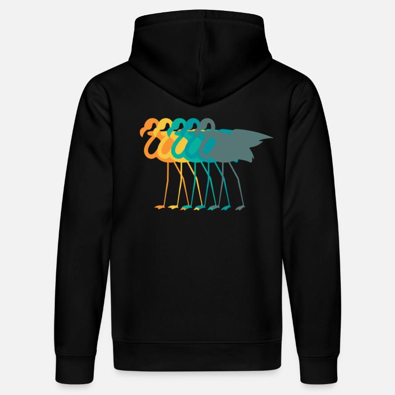 Flamingo Retro - Sweat à capuche bio DRUMMER Stanley/Stella Unisexe - noir