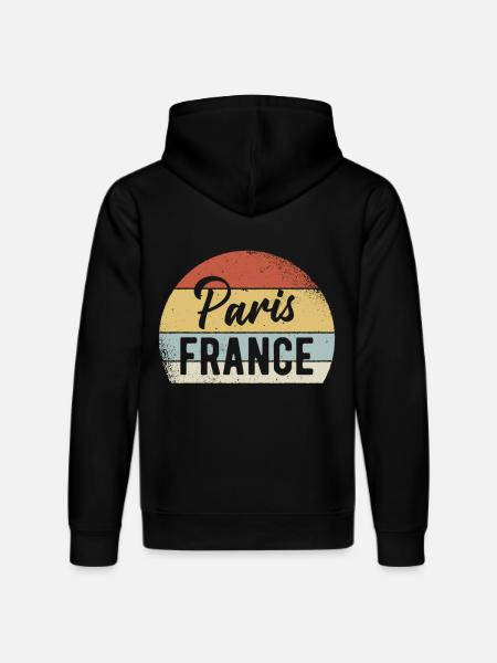 Paris France Outfit - Stanley/Stella DRUMMER Unisex Organic Hoodie - black