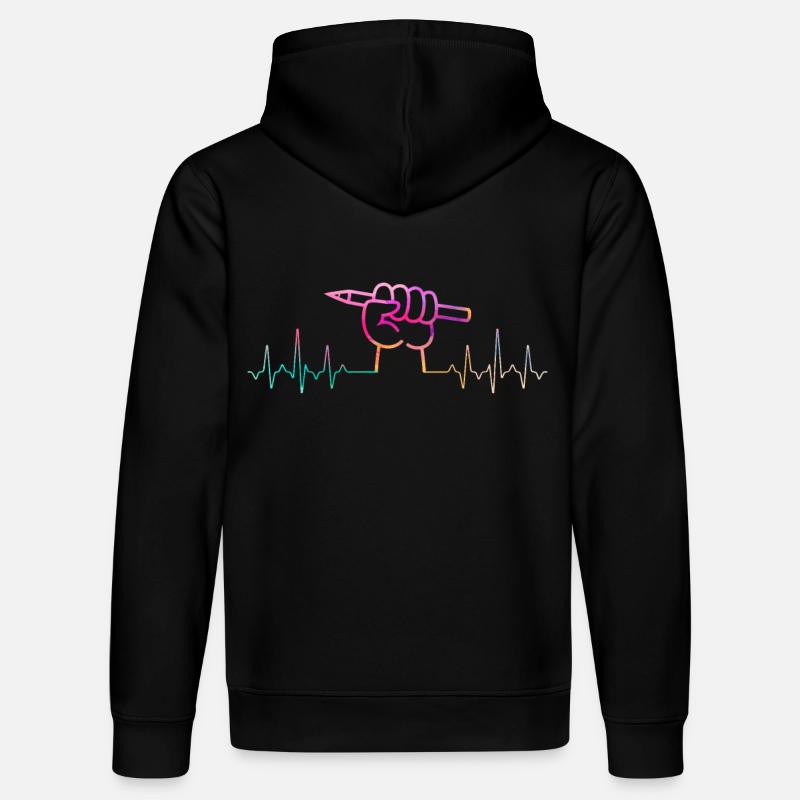 Zeichner Zeichnen Zeichenstift - Stanley/Stella Unisex Bio-Hoodie DRUMMER - Schwarz