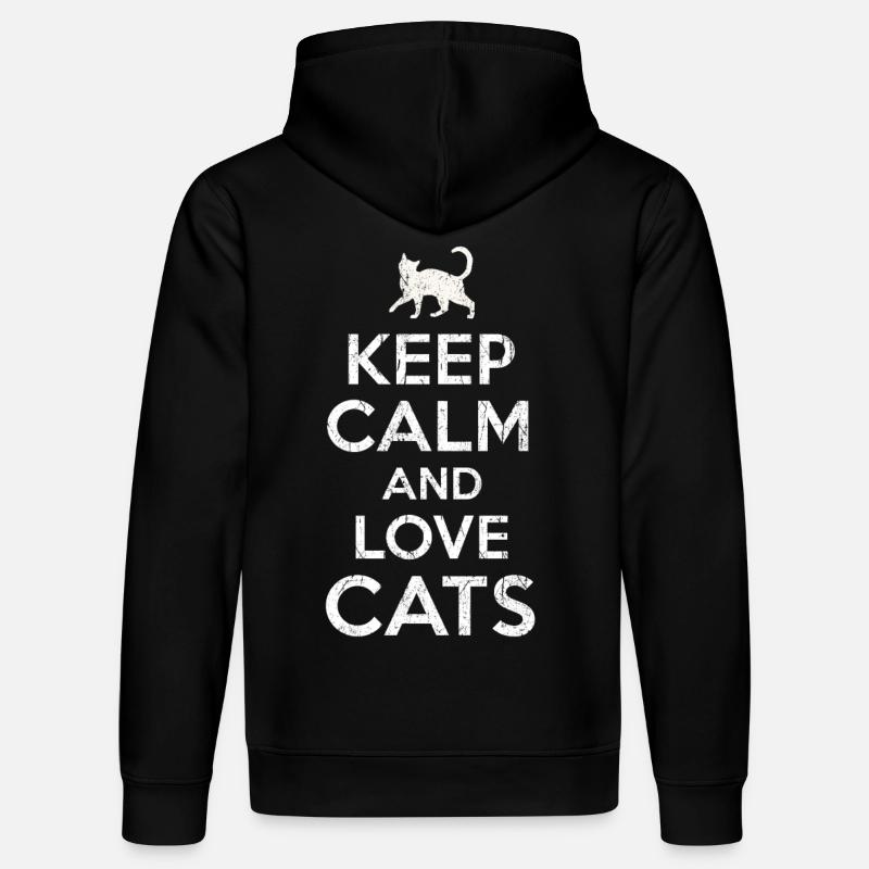 Keep calm chat - Sweat à capuche bio DRUMMER Stanley/Stella Unisexe - noir