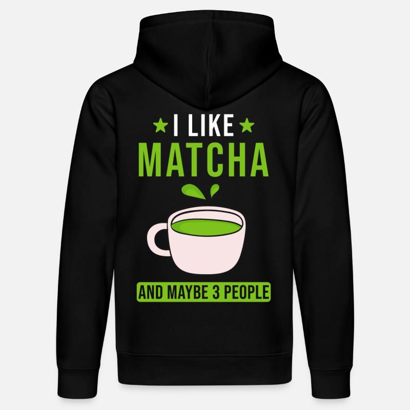 Matcha Tee Spruch - Stanley/Stella Unisex Bio-Hoodie DRUMMER  - Schwarz