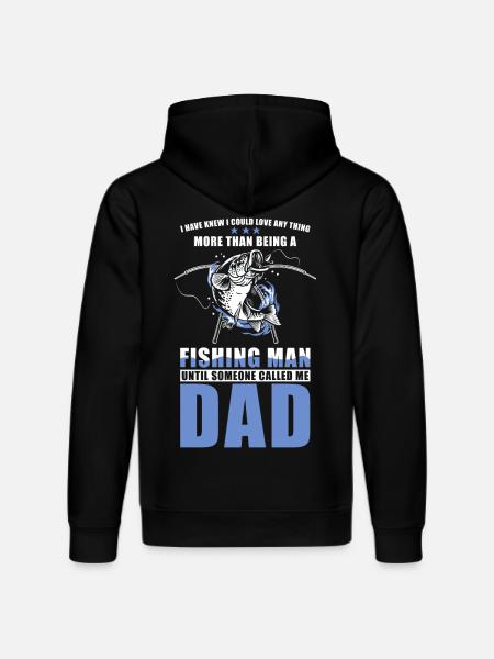 Angler Fishing Daddy Father Saying - Stanley/Stella DRUMMER Unisex Organic Hoodie - black