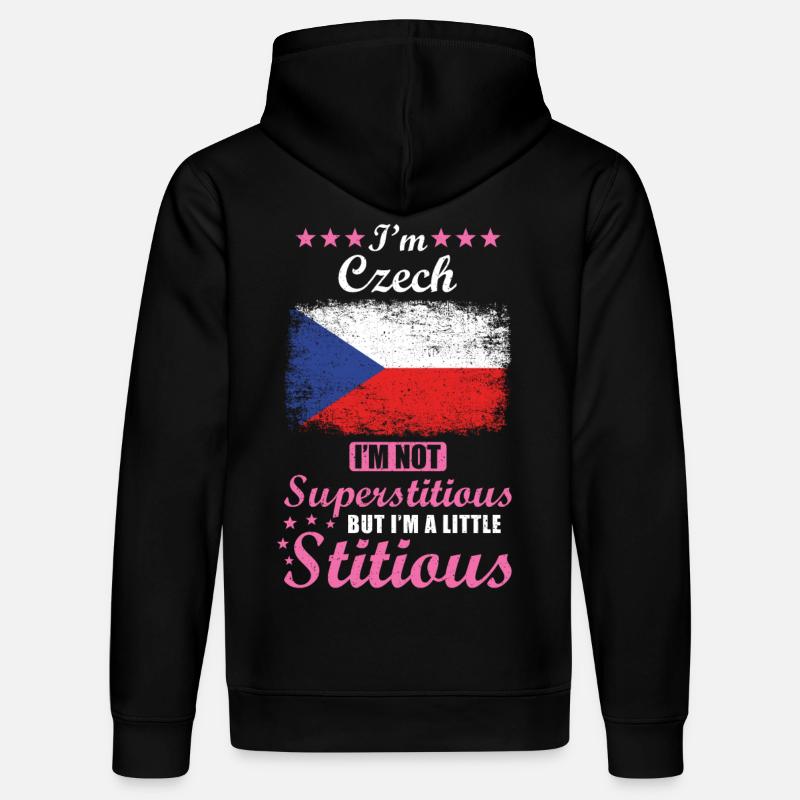 Tchèque Mme Superstitious Stitious - Sweat à capuche bio DRUMMER Stanley/Stella Unisexe - noir