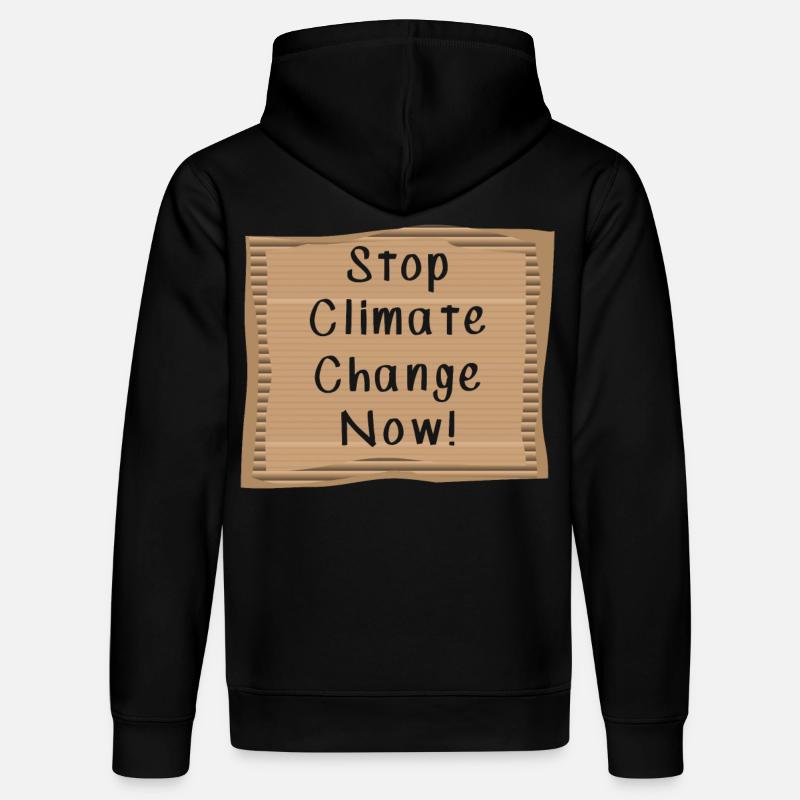 Stop Climate Change Now - Stanley/Stella Unisex Bio-Hoodie DRUMMER  - Schwarz