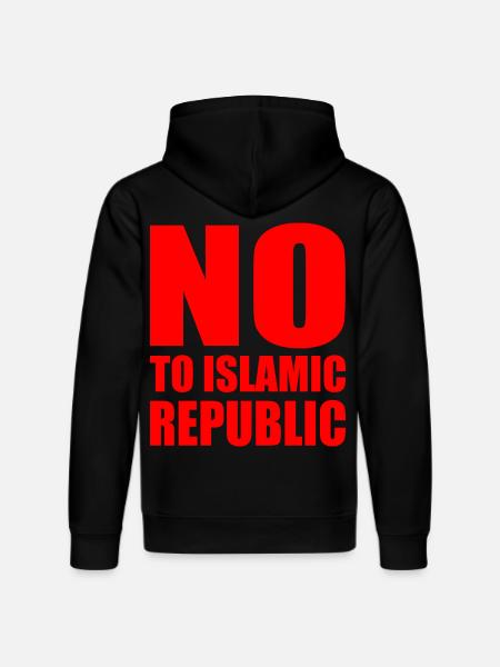 no to islamic republic - Stanley/Stella Uniseks bio-hoodie DRUMMER  - zwart