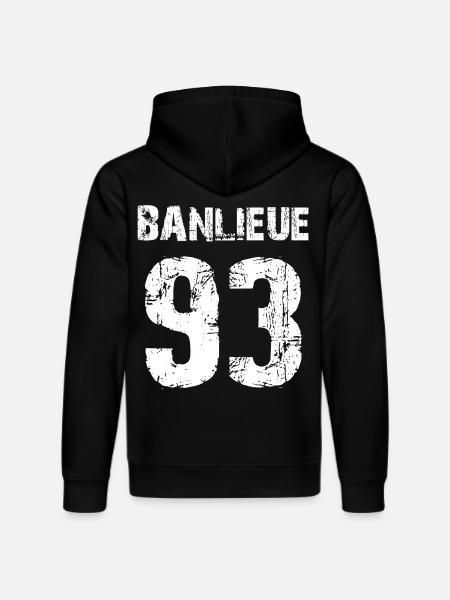 banlieue 93 - Stanley/Stella DRUMMER Unisex Organic Hoodie - black