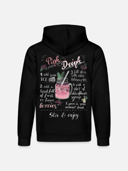 Pink Drink - Stanley/Stella Unisex Bio-Hoodie DRUMMER  - Schwarz