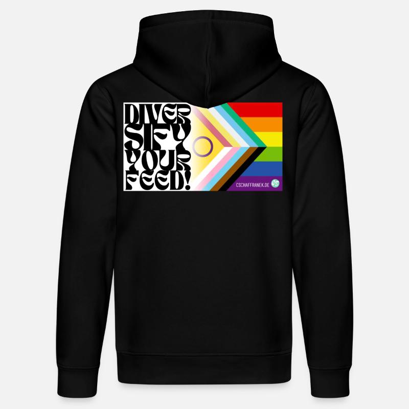 🌈♿ Fierté et handicap – y compris le drapeau - Sweat à capuche bio DRUMMER Stanley/Stella Unisexe - noir