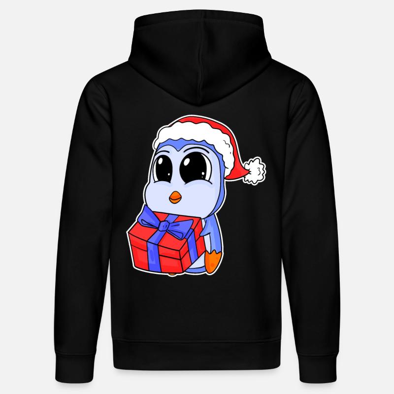 Bébé pingouin Noël - Sweat à capuche bio DRUMMER Stanley/Stella Unisexe - noir