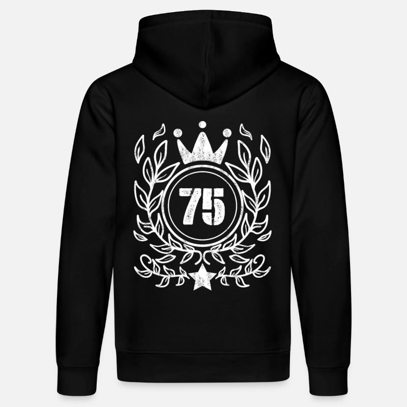 Couronne à 75 numéros - Sweat à capuche bio DRUMMER Stanley/Stella Unisexe - noir