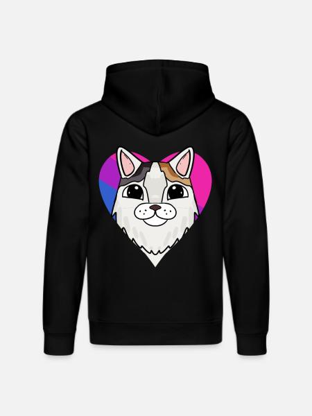 Bisexual Turkish Van Cat Gift - Stanley/Stella DRUMMER Unisex Organic Hoodie - black