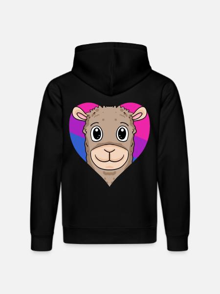 Bisexual Alpaca Gift - Stanley/Stella DRUMMER Unisex Organic Hoodie - black