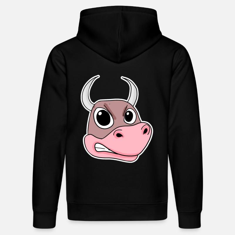 Taureau en colère - Sweat à capuche bio DRUMMER Stanley/Stella Unisexe - noir