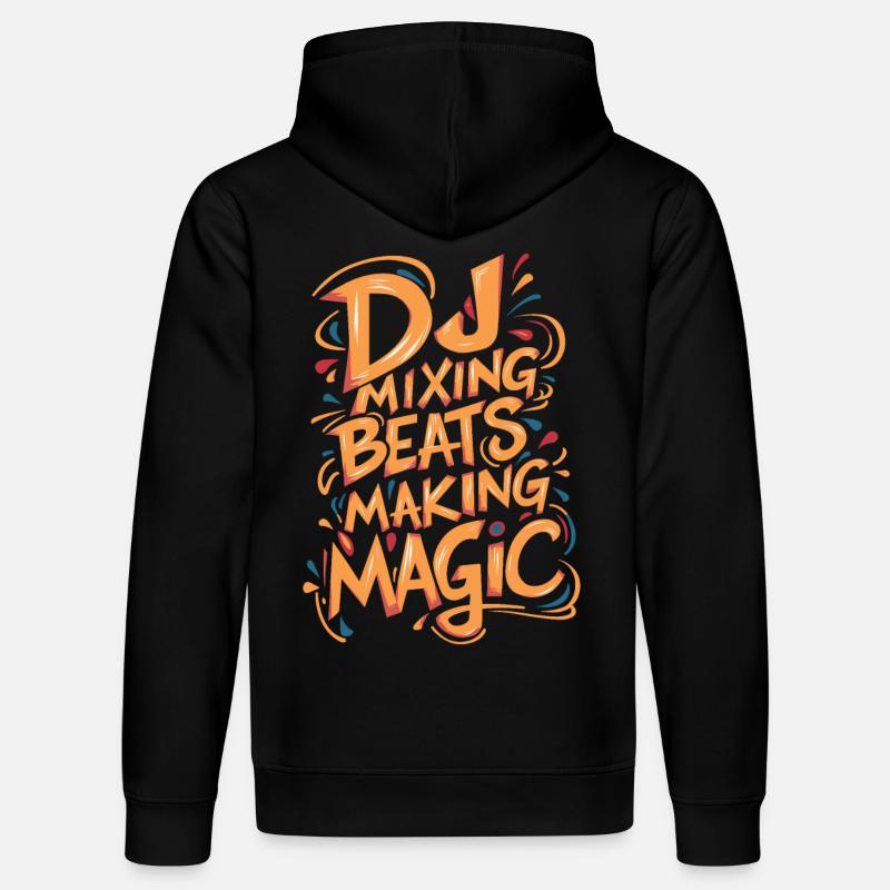 DJ Mixing Beats Making Magic - Stanley/Stella Unisex Bio-Hoodie DRUMMER  - Schwarz