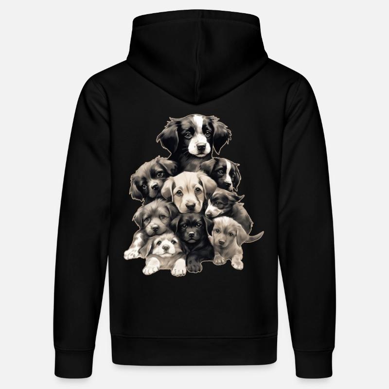 Chiens mignons - Sweat à capuche bio DRUMMER Stanley/Stella Unisexe - noir