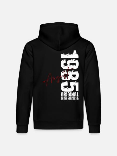 40th Birthday Legend August Born in 1985 - Stanley/Stella DRUMMER Unisex Organic Hoodie - black
