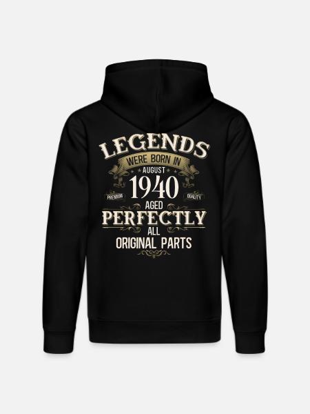 85th Birthday Legends August 1940 - Stanley/Stella DRUMMER Unisex Organic Hoodie - black