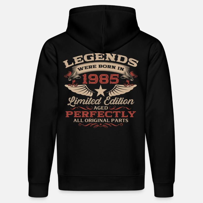 40ème Anniversaire Légendes Millésime 1985 - Sweat à capuche bio DRUMMER Stanley/Stella Unisexe - noir