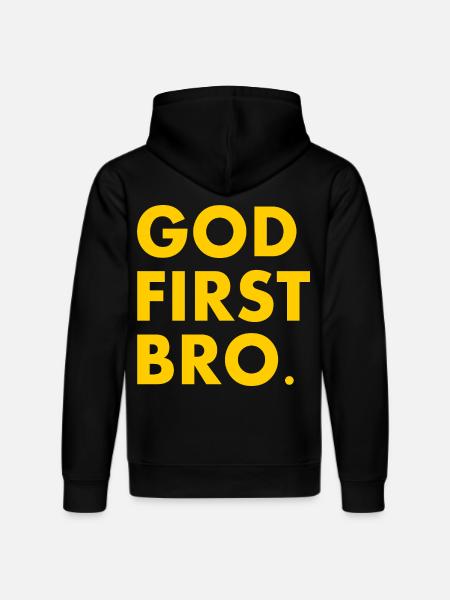 God first bro - Stanley/Stella Unisex Bio-Hoodie DRUMMER  - Schwarz