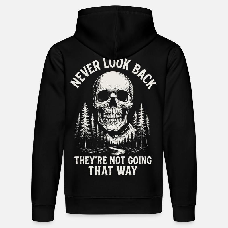 Skull Forest Never Back - Stanley/Stella DRUMMER Unisex Organic Hoodie - black