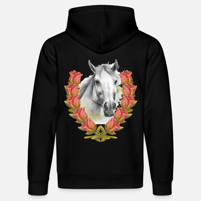 Anniversaire Cheval Chevaux Cavalier Cavalier Enfants - Sweat à capuche bio DRUMMER Stanley/Stella Unisexe - noir