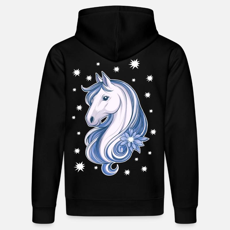 Cheval avec des étoiles - Sweat à capuche bio DRUMMER Stanley/Stella Unisexe - noir