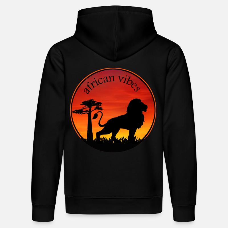 löwe 1 - Stanley/Stella Unisex Bio-Hoodie DRUMMER  - Schwarz