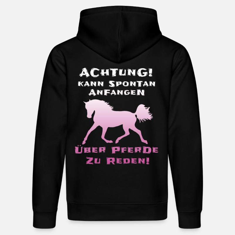 Pferde Reiterin Lustiger Spruch - Stanley/Stella Unisex Bio-Hoodie DRUMMER - Schwarz