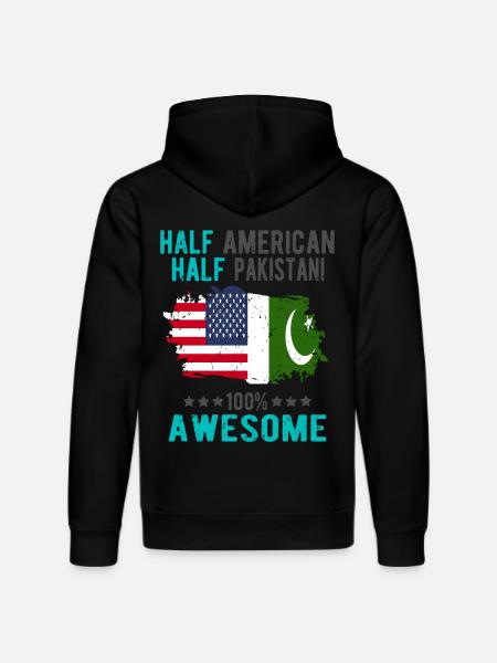 Half American Half Pakistani - Stanley/Stella DRUMMER Unisex Organic Hoodie - black