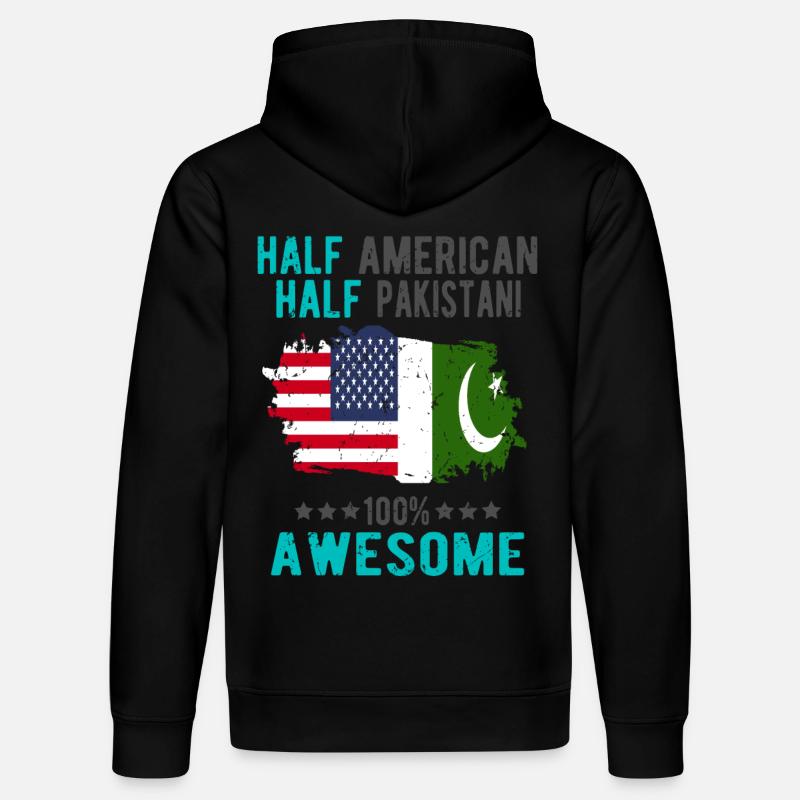 Moitié américain moitié pakistanais - Sweat à capuche bio DRUMMER Stanley/Stella Unisexe - noir