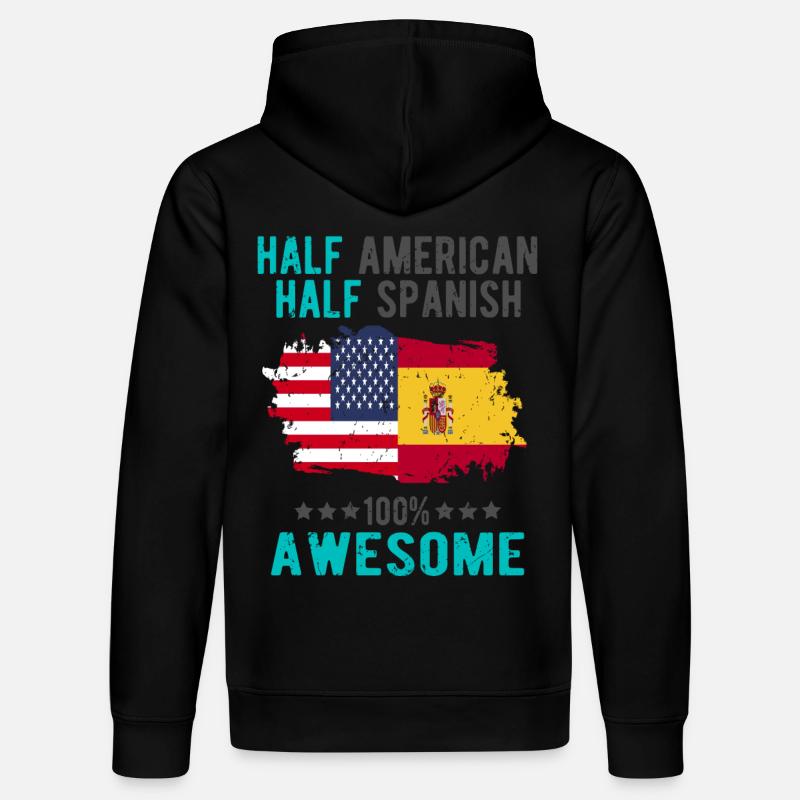Halb Amerikaner Halb Spanier - Stanley/Stella Unisex Bio-Hoodie DRUMMER  - Schwarz