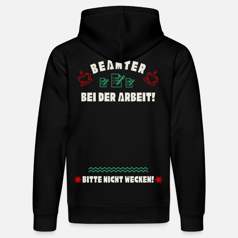 Schlafender Beamter - Stanley/Stella Unisex Bio-Hoodie DRUMMER  - Schwarz