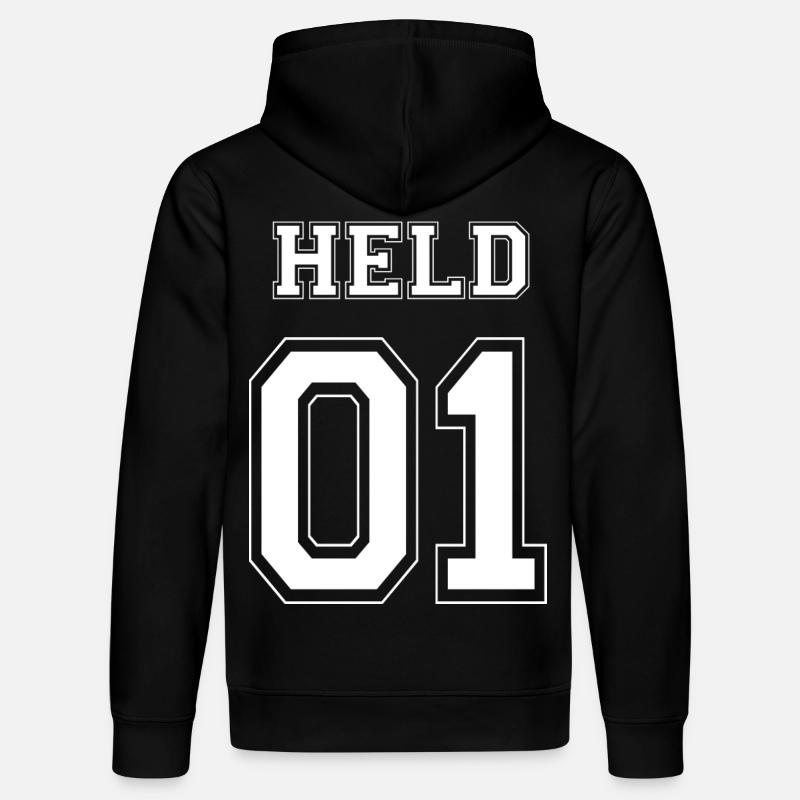 HELD 01 - White Edition - Stanley/Stella Unisex Bio-Hoodie DRUMMER  - Schwarz