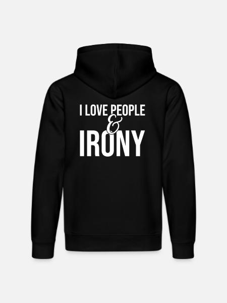 I hate people - Stanley/Stella DRUMMER Unisex Organic Hoodie - black
