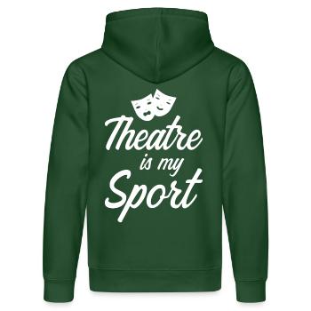 Théâtre sort drôle - Sweat à capuche bio DRUMMER Stanley/Stella Unisexe - vert bouteille - Dos - Liana (172cm)