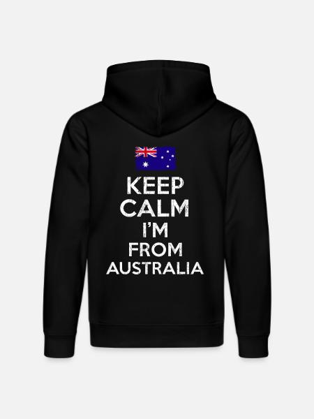 Australia Keep Calm - Stanley/Stella DRUMMER Unisex Organic Hoodie - black