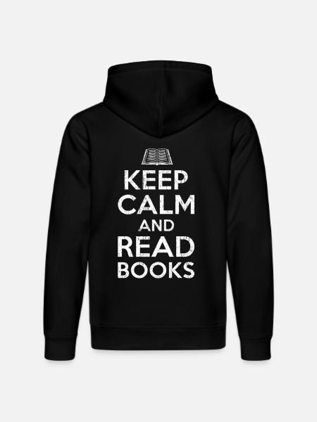 Keep calm read books - Stanley/Stella DRUMMER Unisex Organic Hoodie - black