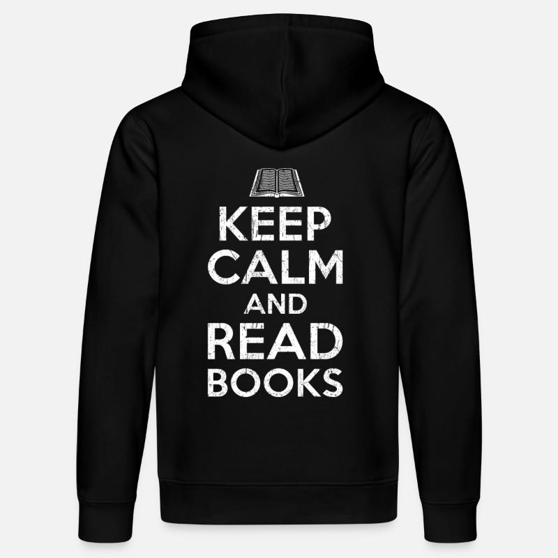 Keep calm read books - Stanley/Stella Unisex Bio-Hoodie DRUMMER  - Schwarz