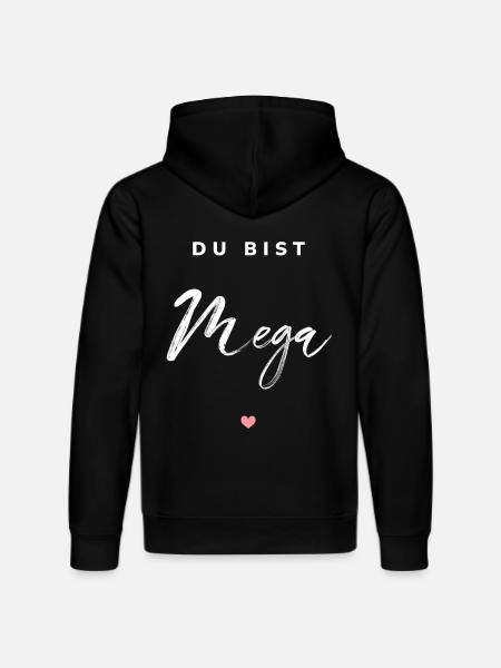 Du bist Mega - Stanley/Stella Unisex Bio-Hoodie DRUMMER  - Schwarz