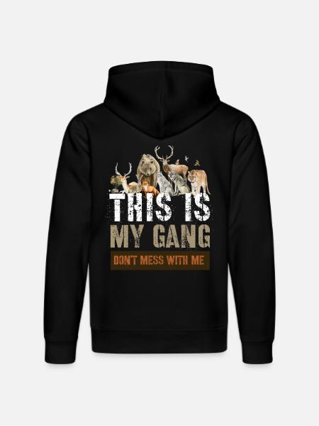 Wild animals - Stanley/Stella DRUMMER Unisex Organic Hoodie - black