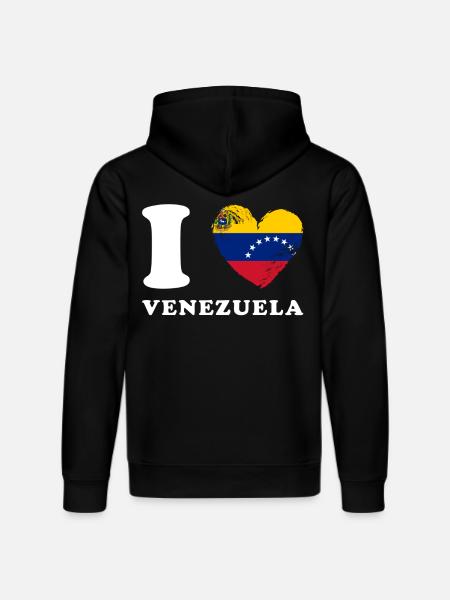 Ich liebe Venezuela - Stanley/Stella Unisex Bio-Hoodie DRUMMER  - Schwarz