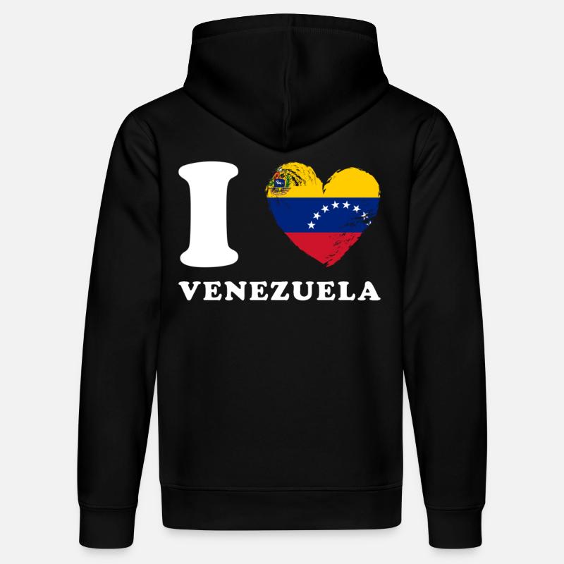 J’aime le Venezuela - Sweat à capuche bio DRUMMER Stanley/Stella Unisexe - noir
